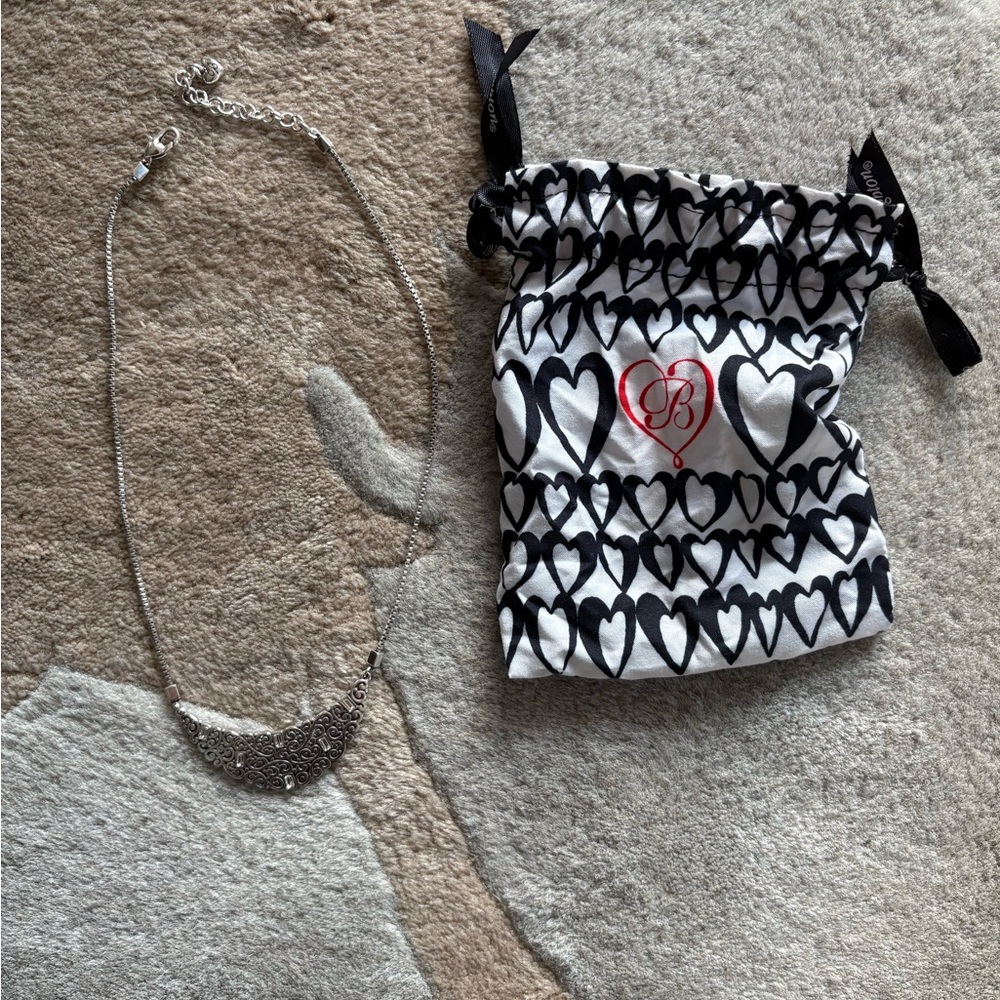 Brighton baroness collar silver necklace